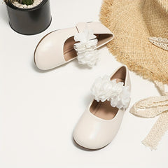 Girls Solid Flat Shoes Lightweight Dress Shoes for Party Spring