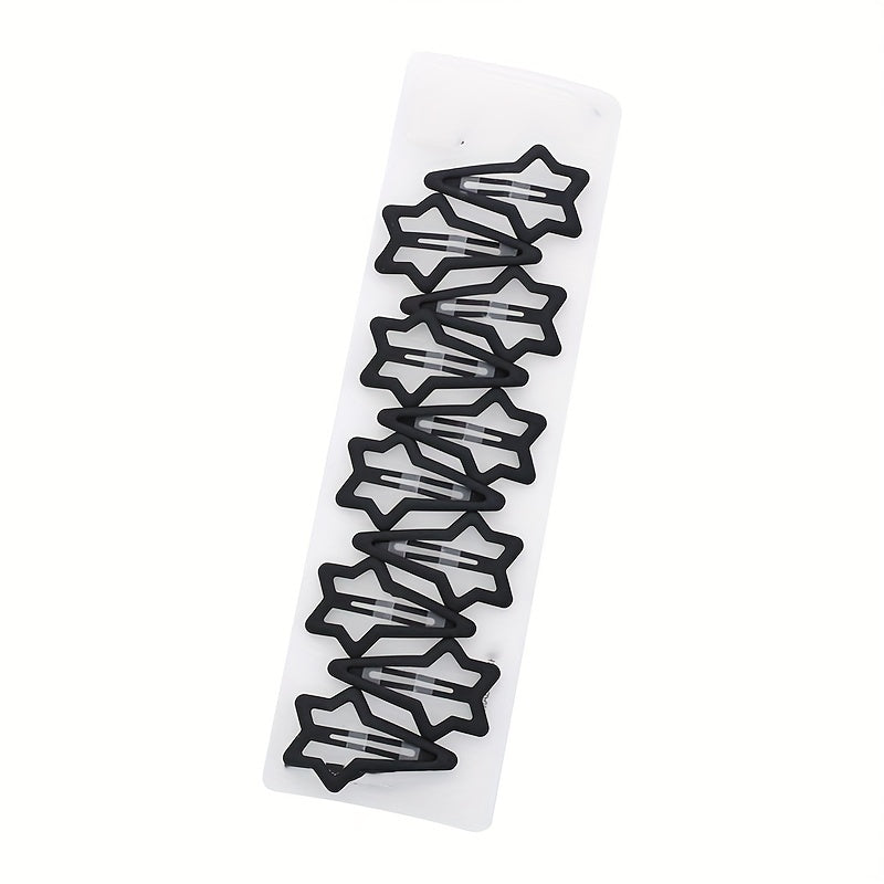 10pcs Star Hair Clip Snap Clip Minimalist Headwear Hair Accessories