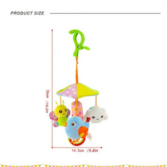 Baby Stroller Crib Hanging Toy Music Plush Cartoon Soothes