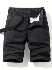 Men's Casual Cotton Cargo Shorts for Summer Outdoor Activities