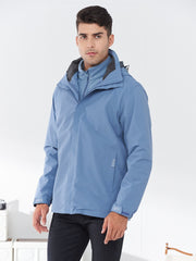 Men's 3-in-1 Waterproof Hooded Jacket - Fall Winter Outdoor Activity