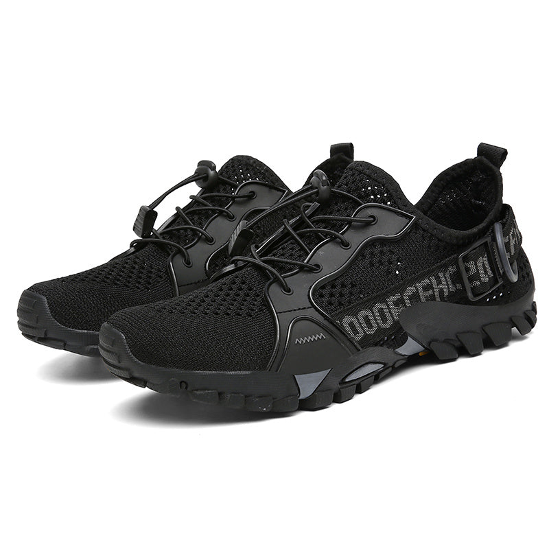 Men's Hollow Out Drawstring Sneakers Barefoot Quick Dry Water Shoes