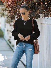 Long Sleeve Crew Neck Casual Sweater