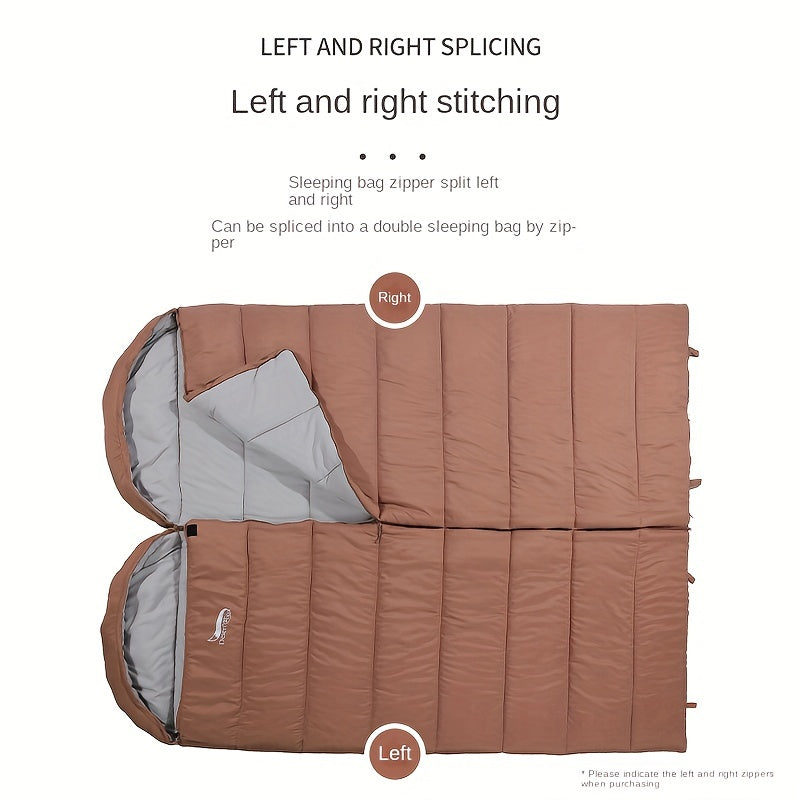 Warm Down Cotton Sleeping Bag for Outdoor Camping