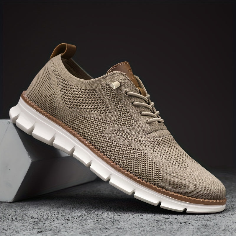 Men's Woven Walking Shoes Lightweight Business Outdoor Casual Shoes