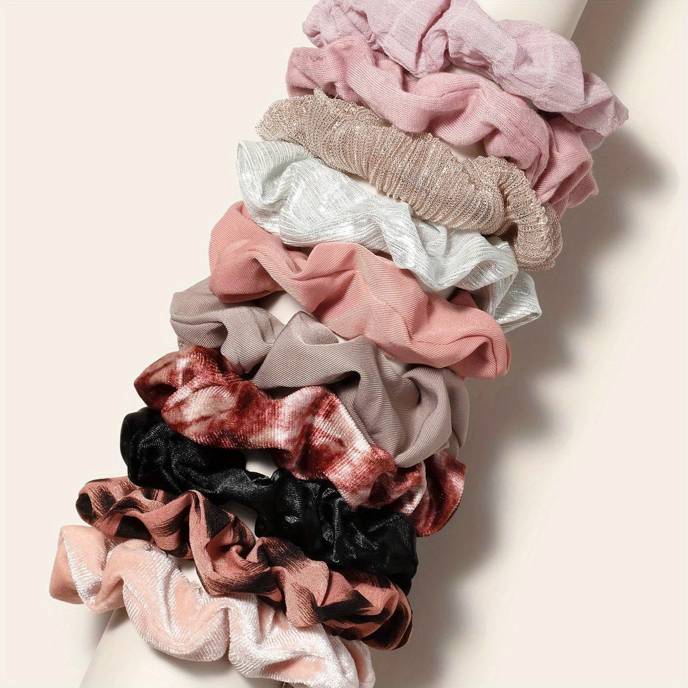 10pcs Large Scrunchie Hair Tie Hair Rope Female Party Hair Accessories