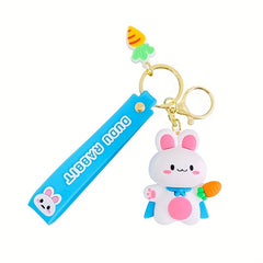 Rabbit Doll Anime Couple Keychain Pendant for Women