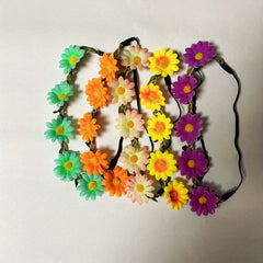 5pcs Boho Stretchy Headband Daisy Hair Band for Party Beach Travel