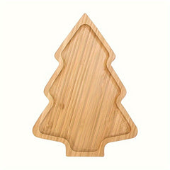Wooden Appetizer Tray Christmas Decor Serving Tray Plate Snack Dessert