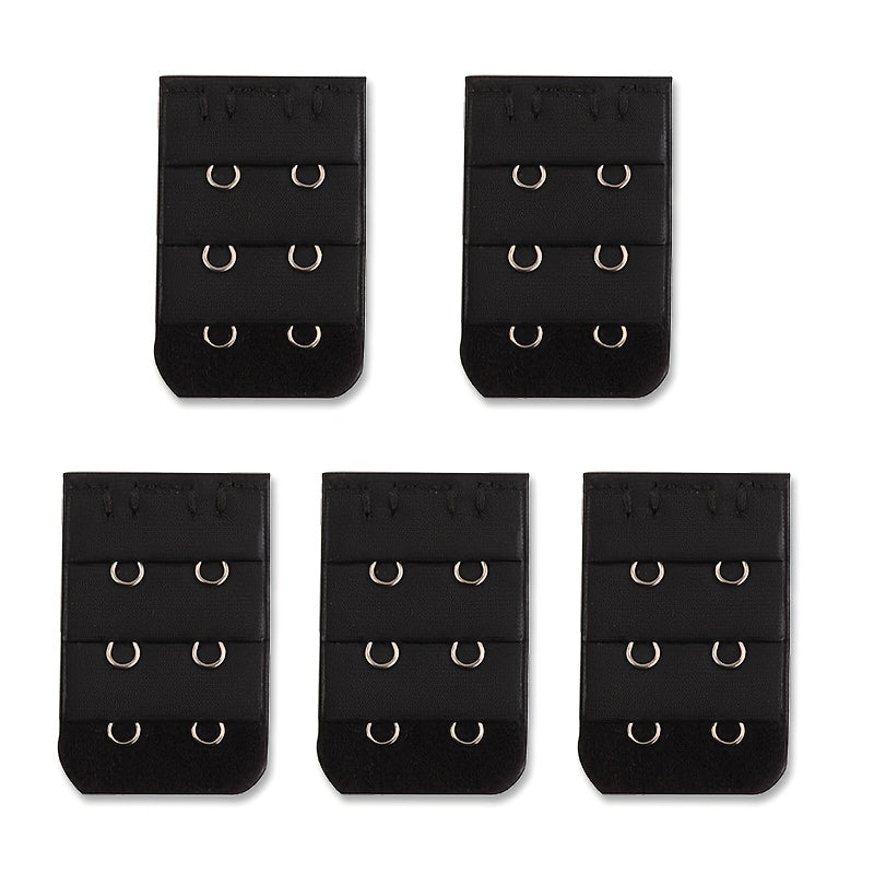 5pcs 2 Hooks Bra Strap Extenders Adjustable Band Buckle Women's Lingerie