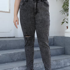  Ripped High Rise Stretch Jeans