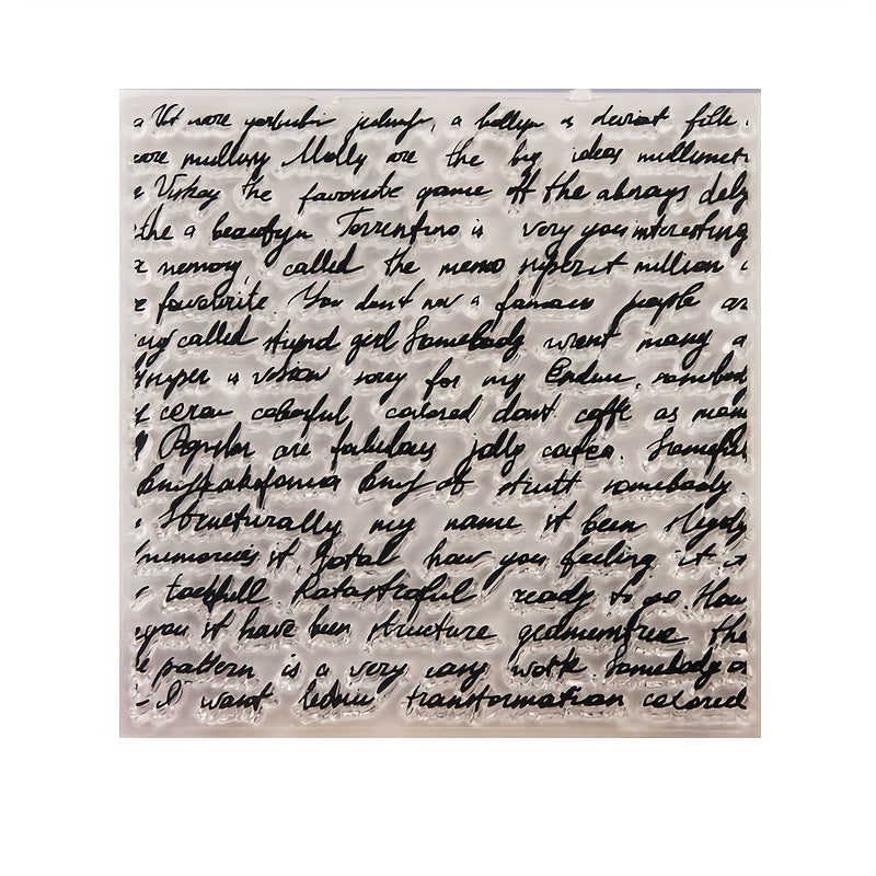 Word Pattern Transparent Stamps for DIY Scrapbooking