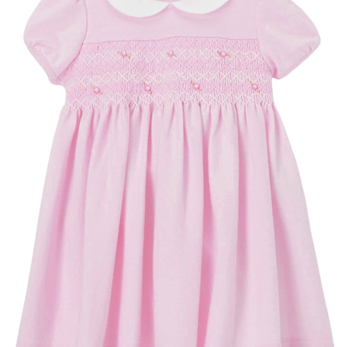 Pink Flower Girls Dress Doll Collar Formal Party Wedding Dress
