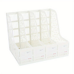 Thickened Quadruple File Holder Office Supplies Desktop Storage Rack