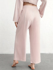 Solid Buttons Lounge Bottoms Comfy & Lounge Pants Womens Loungewear