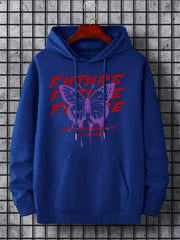 Men's Butterfly Print Hoodie Pullover Sweatshirt