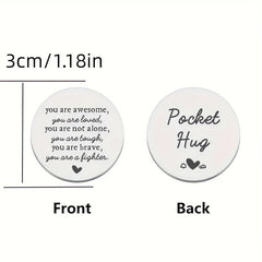 Stainless Steel Pocket Hug Coin Inspirational Gift For Men