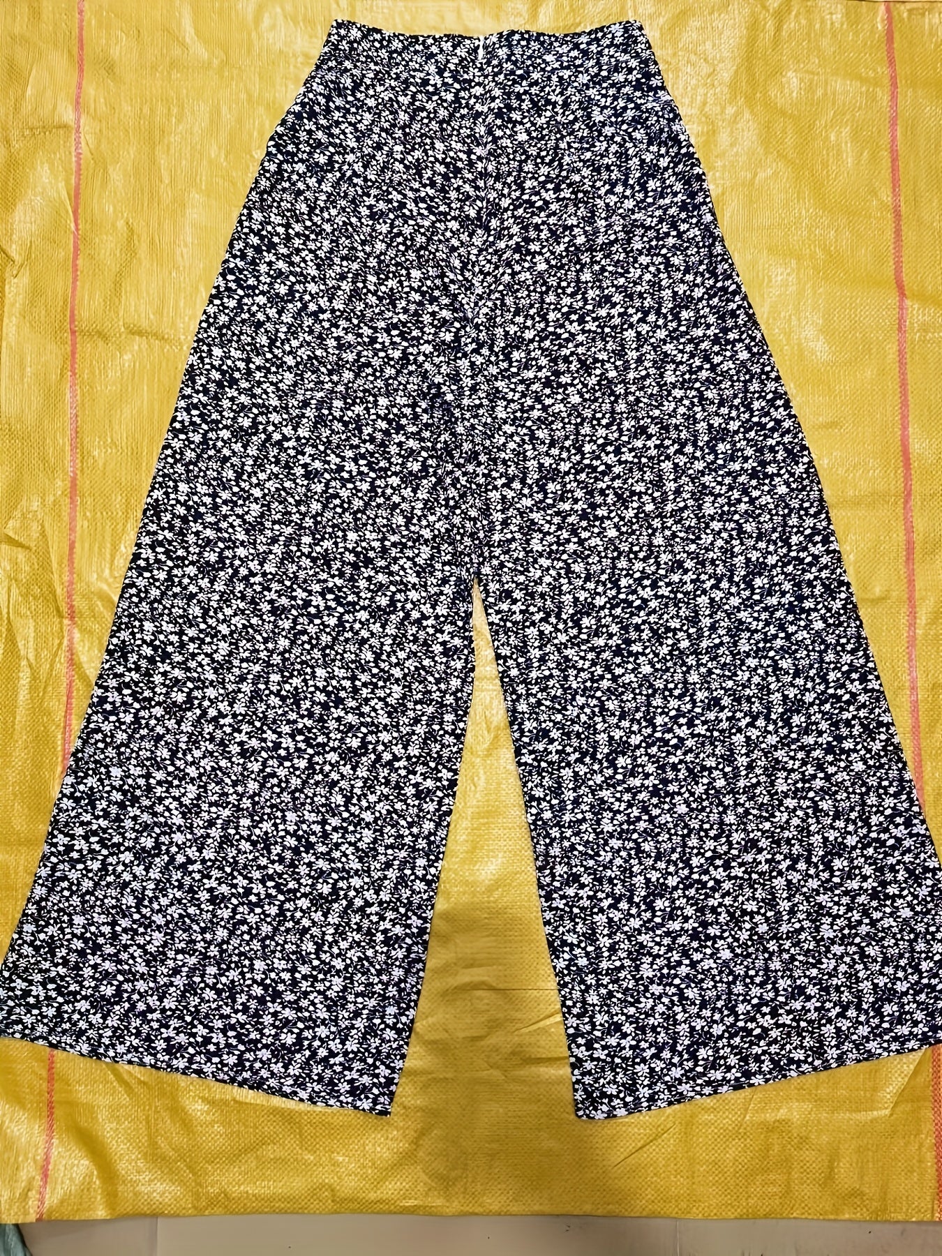 Floral Wide Leg High Waist Pants for Spring & Summer