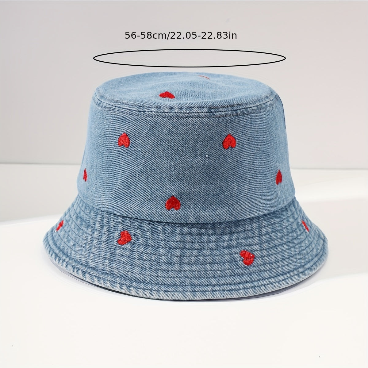 Men's Love Embroidery Sun Hat Fisherman Hat