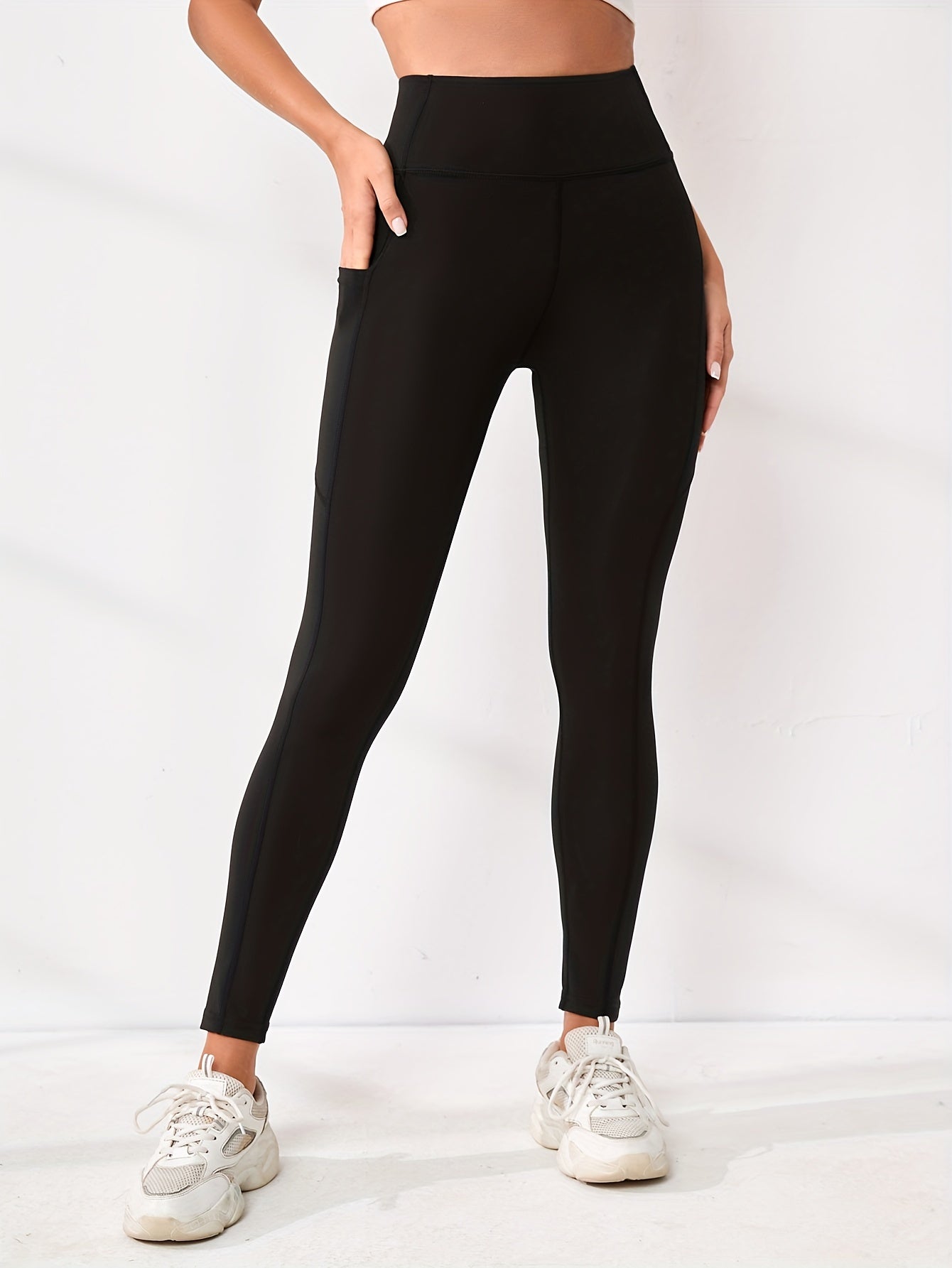 High Waist Pocket Butt Lifting Sports Pants Seamless Quick Drying Yoga Leggings