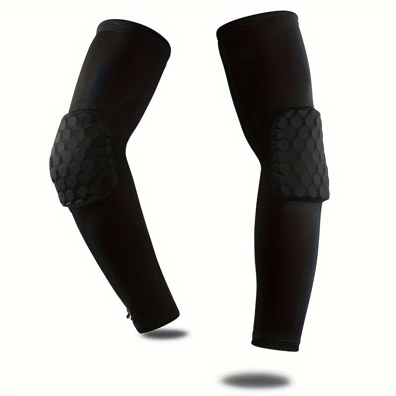Honeycomb Arm Sleeves UV Protection Elbow Guards for Outdoor Sports
