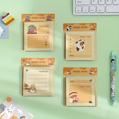 Tearable Sticky Note Book 60 Sheets Strong Adhesive Paper Journal Diary Stic
