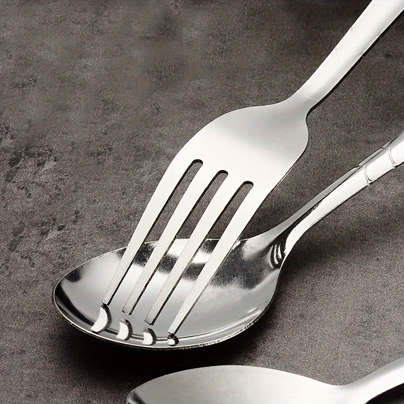 Stainless Steel Salad Dessert Fork Soup Spoon Set