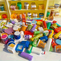 12pcs Mini Supermarket Shopping Set for Dollhouse Decor