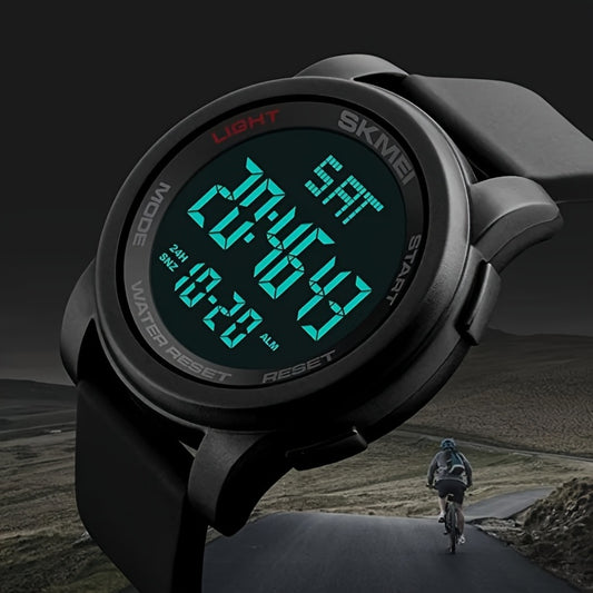 Waterproof Sports Electronic Watch With Alarm Clock Stopwatch