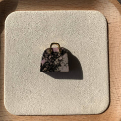 Natural Crystal Small Bag Handbag Mix Material Handicraft Healing Pendant