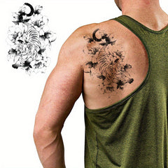 Flower Snake Lion Wolf Tattoo Sticker