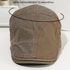 Men's Peaked Cap Sunshade Ventilated Hat Casual British Beret