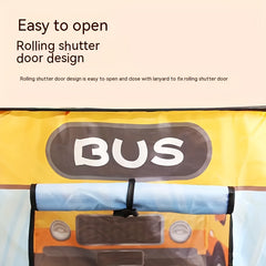 Interactive Cartoon Bus Game House Pops Open for Outdoor Fun