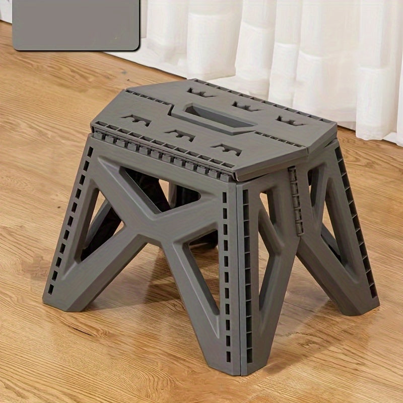 Portable Folding Stool Non slip Surface Holds 136 KG