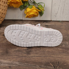 Cartoon Pattern Women's Skate Shoes - Hearts & Dog Paws