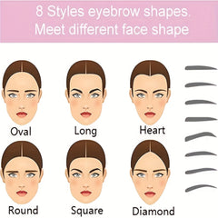 Eyebrow Stencils with Handle and Strap 8 Styles for Perfect Shaping