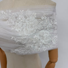 Royal Bridal Off Shoulder Wedding Veil Shawl Lightweight Tulle Ivory