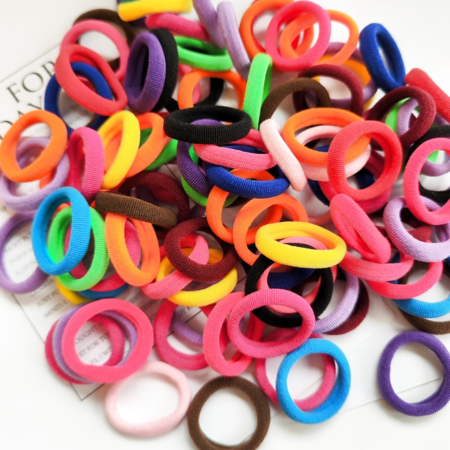100pcs Elastic Baby Hair Rope Hair Accessories For Toddler Kids Girls