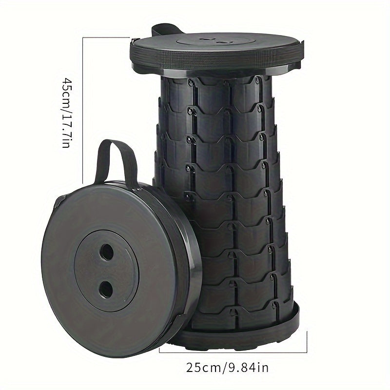 Portable Retractable Stool Adjustable Sturdy Stool For Travel Train Outdoor