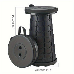Portable Retractable Stool Adjustable Sturdy Stool For Travel Train Outdoor