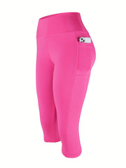 Women's Sports Fitness Yoga Leggings Stitched Cropped Pants