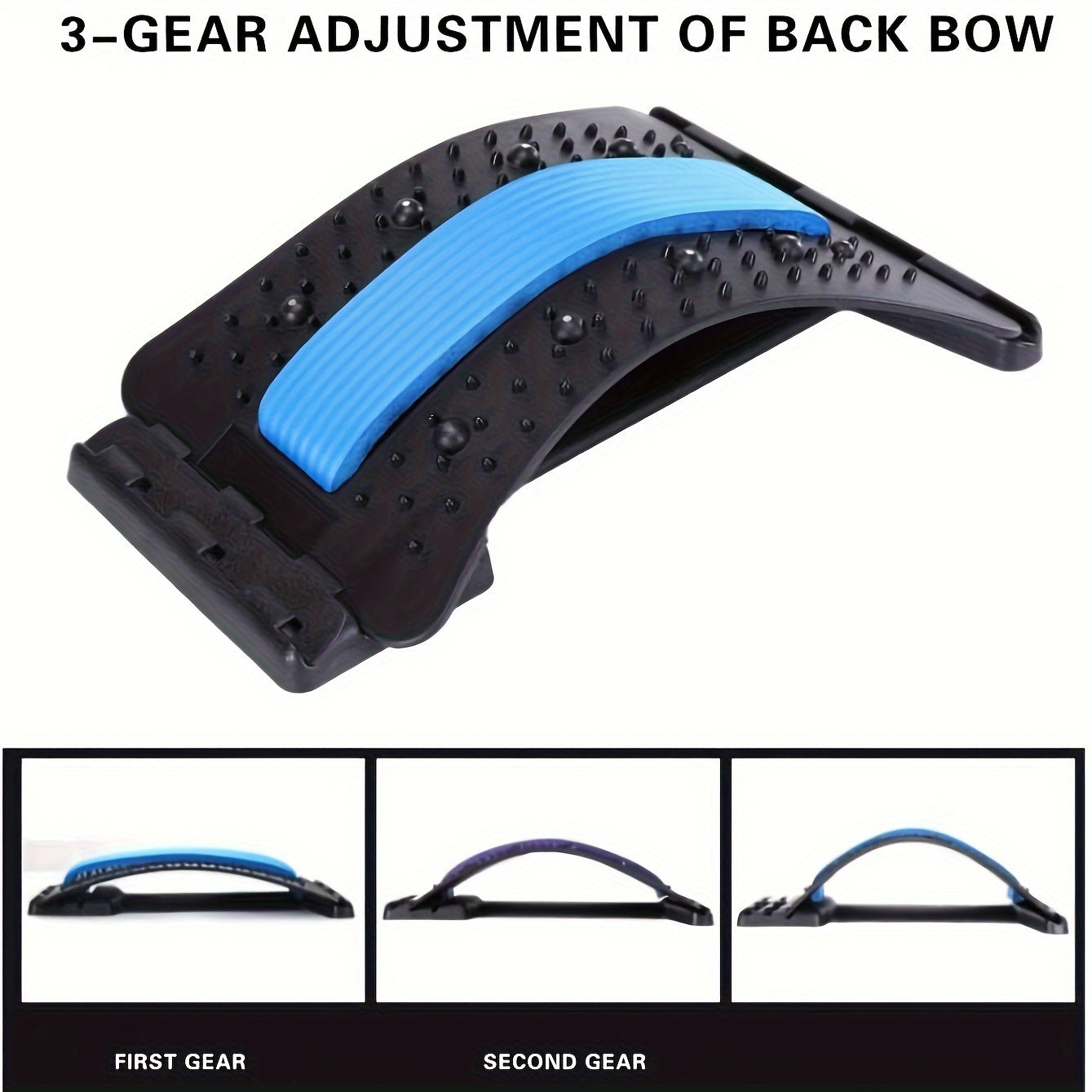 Adjustable Lumbar Relaxer Magnetic Therapy Back Stretcher Pillow
