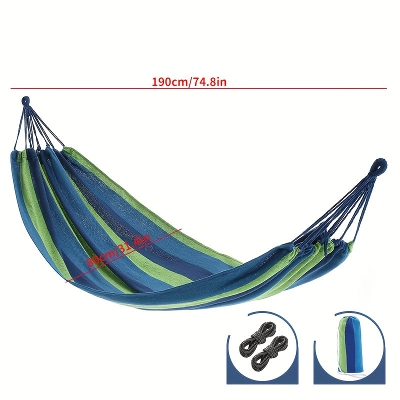 Thickened Canvas Camping Hammock Single Swing Chair with Bag