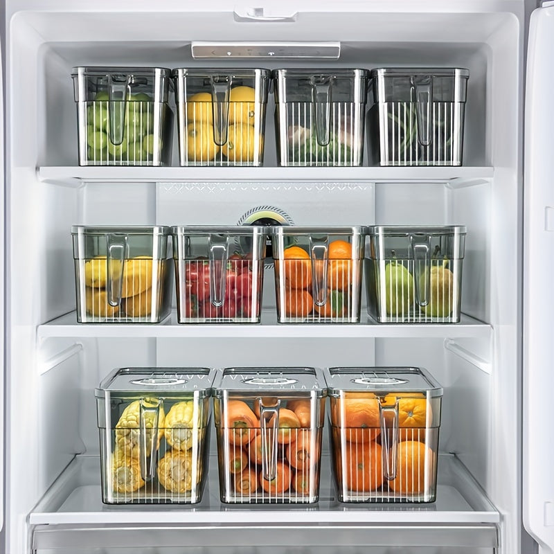 Refrigerator Storage Box With Handle Large Capacity Fresh Keeping Box