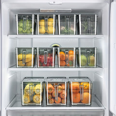 Refrigerator Storage Box With Handle Large Capacity Fresh Keeping Box