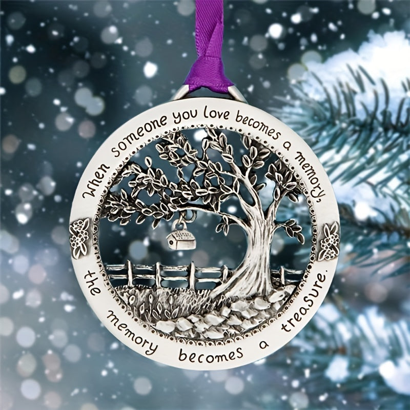 Zinc Alloy Wall Tree Hanging Ornament - Garden & Christmas Decor