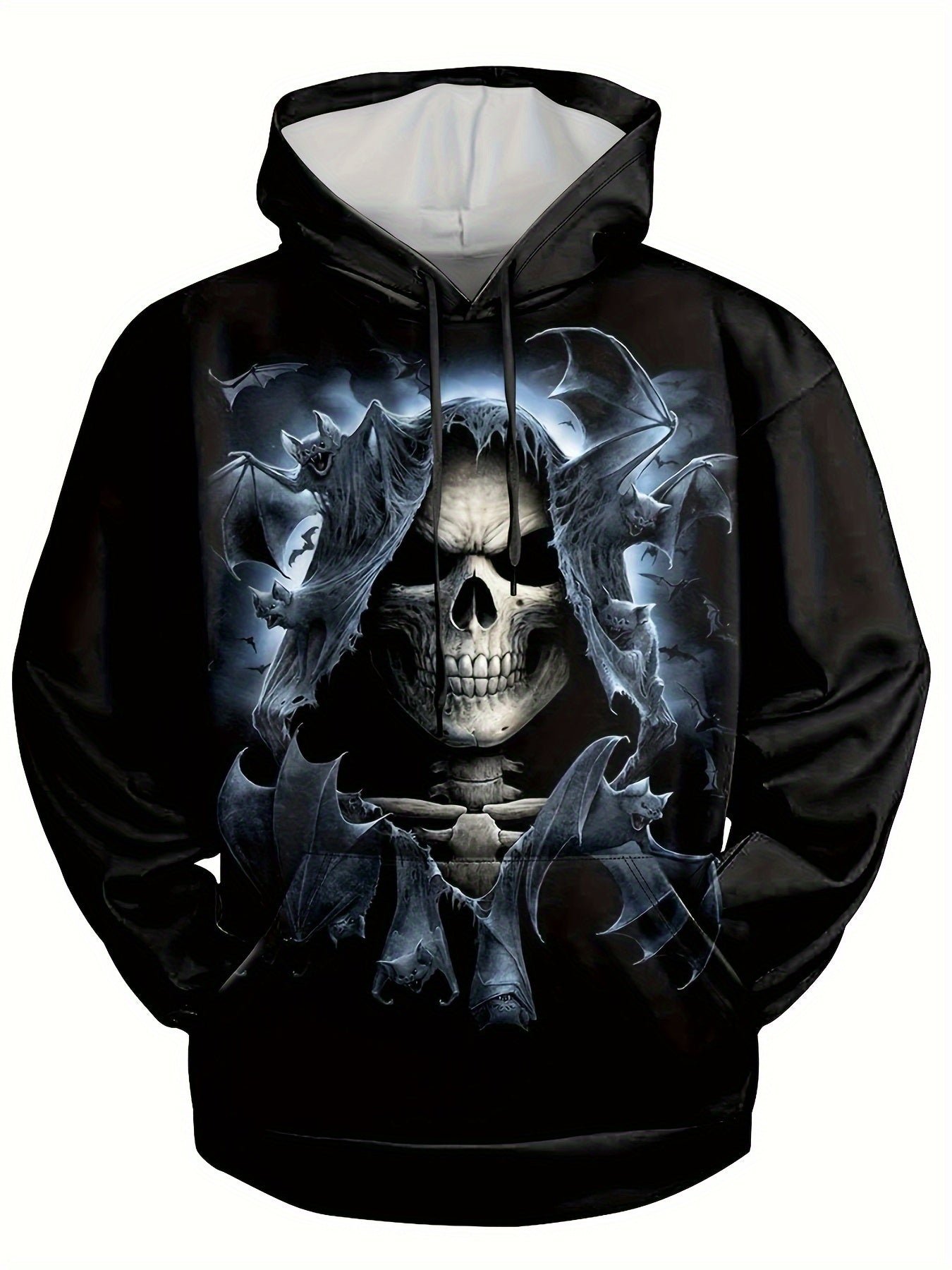 Horror Skull Print Hoodie for Men