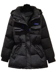Warm Hooded Puffer Coat For Women Winter Outdoor Clothing