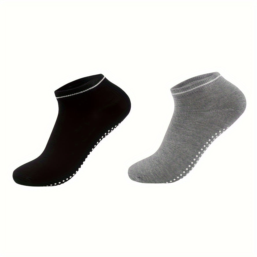 2 Pairs Women's Non-slip Yoga Pilates Socks Breathable Ankle Dance Training Sock