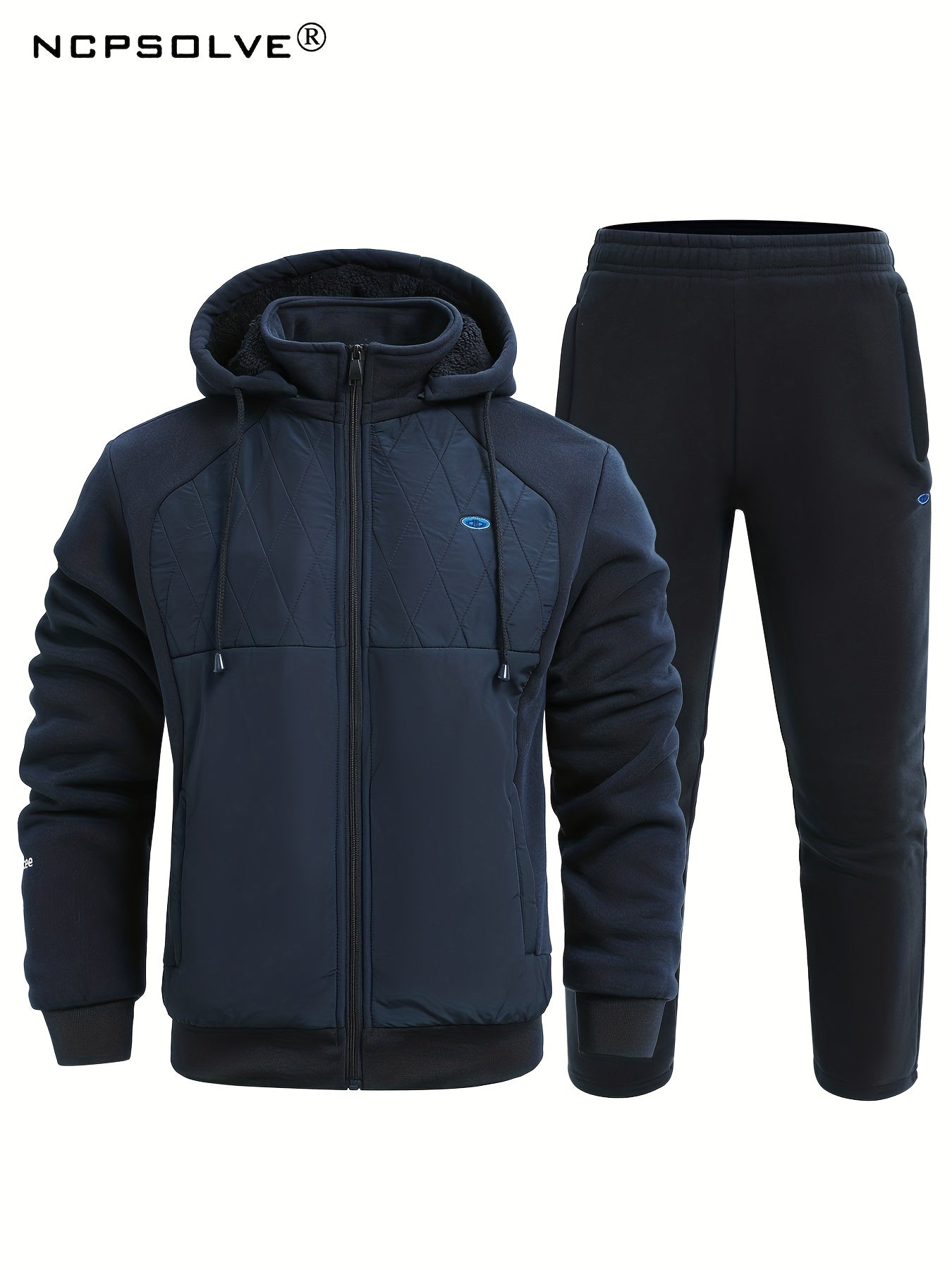 Men's Active Sports Suit Thermal Jacket & Pants for Winter